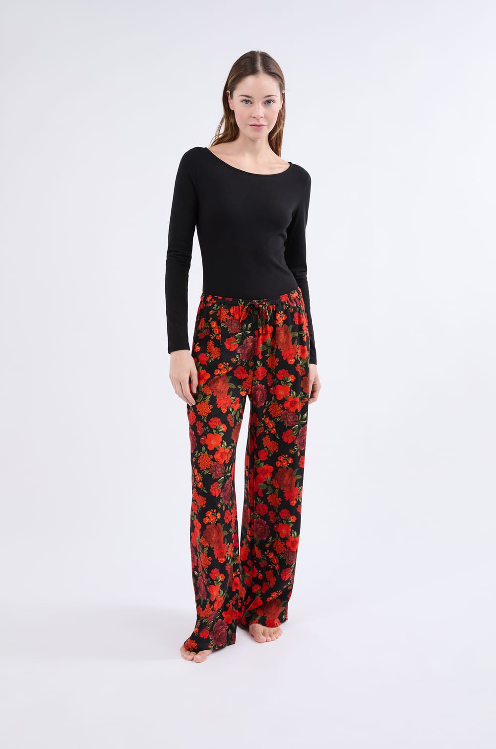 Pantalon de pyjama à motifs;${refinementColor}