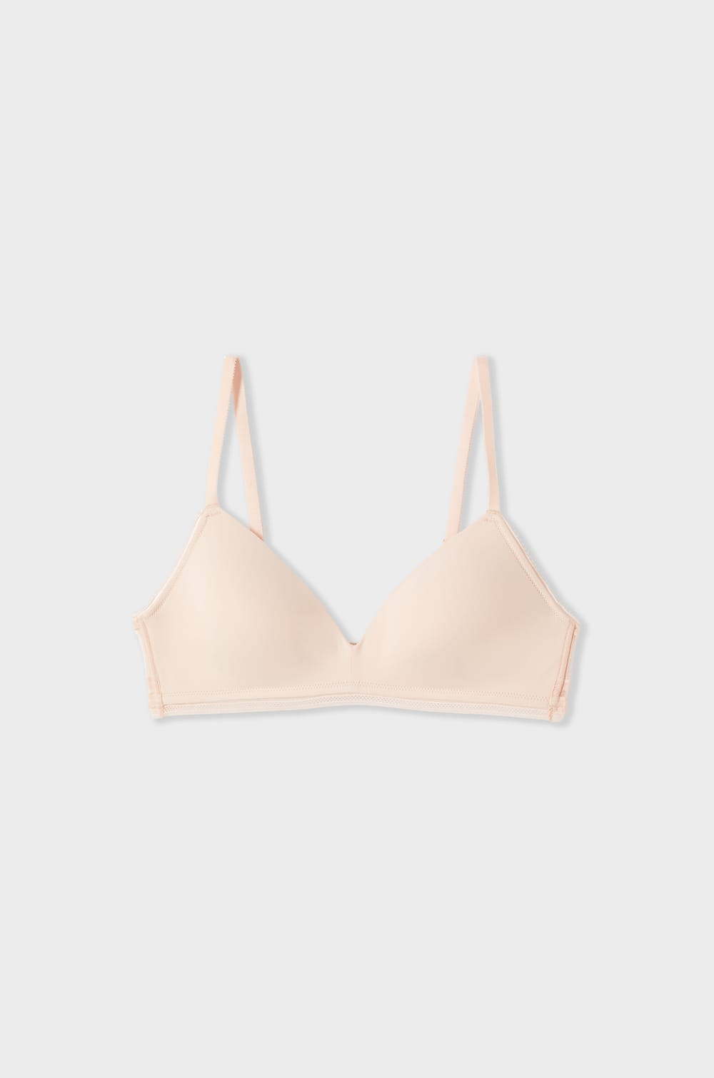 Soutien-gorge triangle sans armatures avec d&eacute;tails en dentelle;${refinementColor}