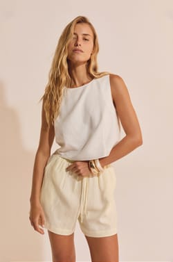 Short &eacute;lastiqu&eacute; avec lin;${refinementColor}