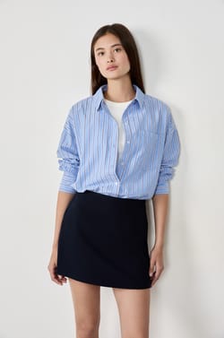 Chemise à rayures en coton;${refinementColor}