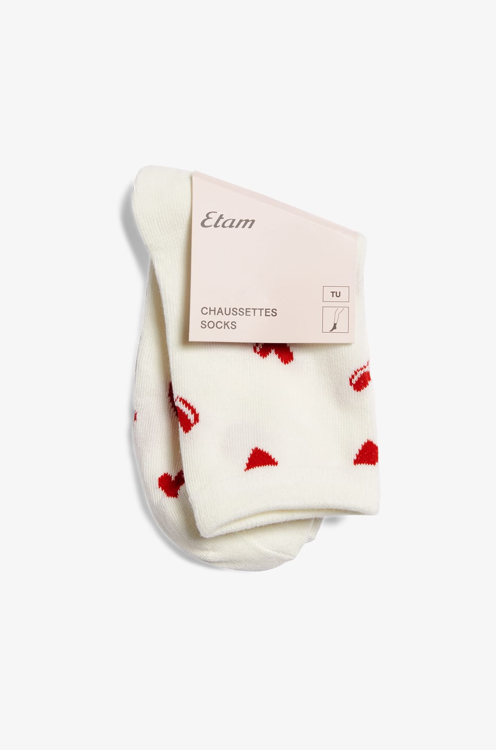 Chaussettes motifs coeurs;${refinementColor}