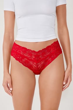 V-shape Lace Hipster;${refinementColor}