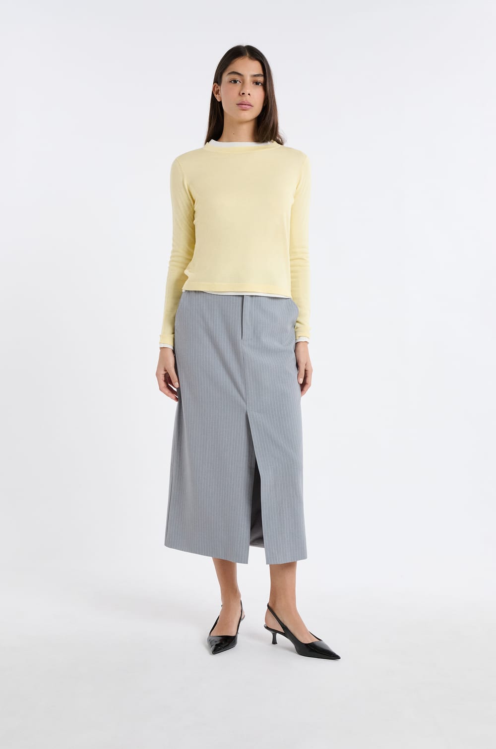 Long Striped Skirt;${refinementColor}