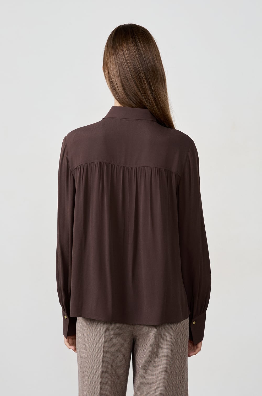 Blouse met strik aan de voorkant;${refinementColor}
