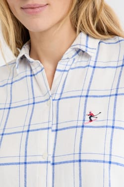 Checkered Cotton Nightshirt;${refinementColor}