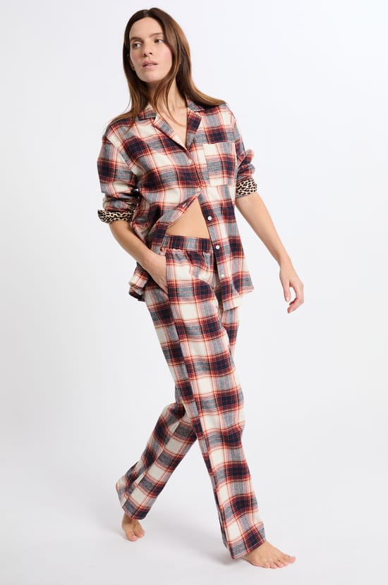 Pantalon de pyjama à carreaux;${refinementColor}