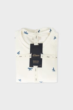 Ensemble de pyjama 2 pièces à motifs noeuds effet velours;${refinementColor}