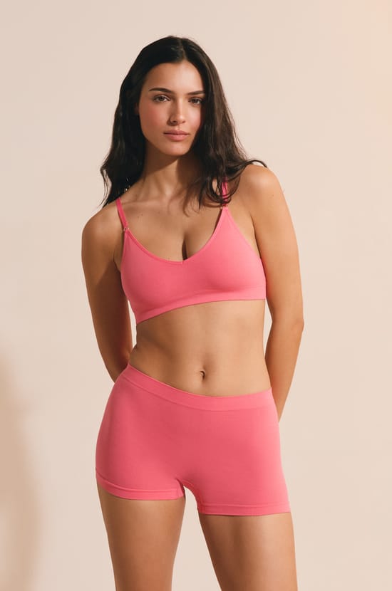 Seamless Boyshort in Organic Cotton;${refinementColor}