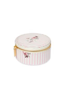 Boite &agrave; bijoux &agrave; rayures et fleurs;${refinementColor}