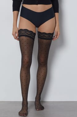 Medias estampado de lunares. 15D;${refinementColor}