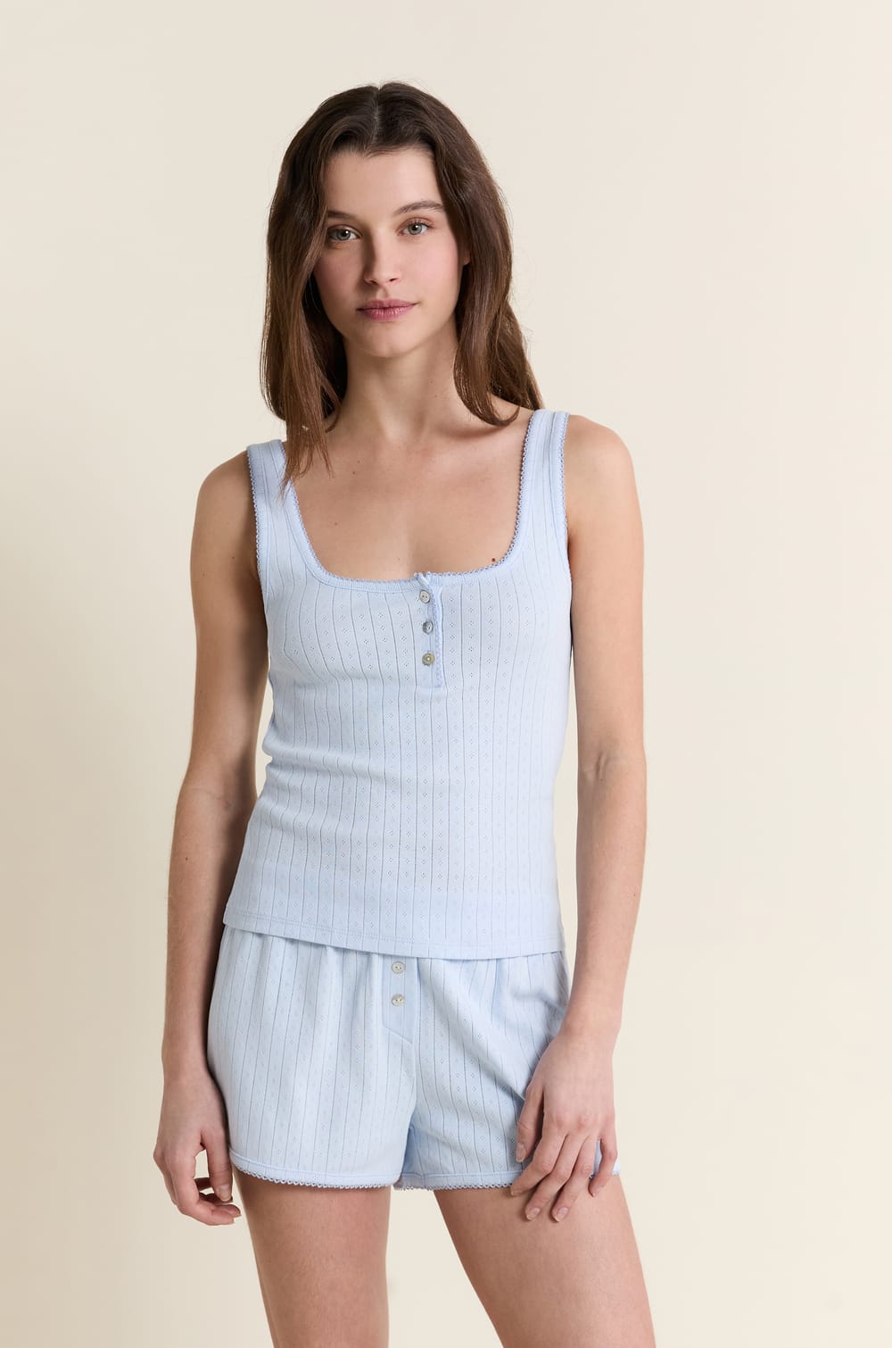 D&eacute;bardeur de pyjama en coton;${refinementColor}
