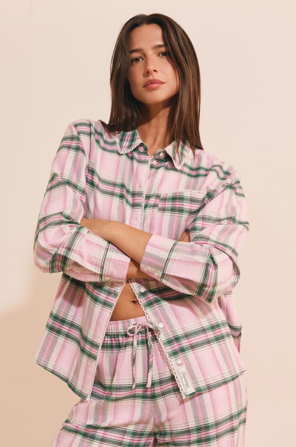 Chemise &agrave; carreaux avec coton;${refinementColor}