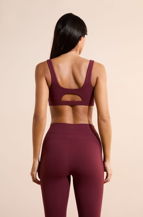 Brassi&egrave;re sans armature &agrave; encolure carr&eacute;e en microfibre - Maintien moyen;${refinementColor}