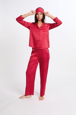 2-Piece Pyjama Set with Patterns and Mask;${refinementColor}