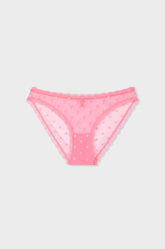 Lace brief with prints;${refinementColor}