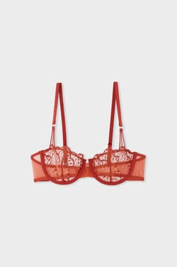 Bra No.9 - Balconette with floral embroidery;${refinementColor}