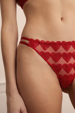 Panty de encaje con motivos de corazones;${refinementColor}