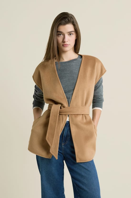 Veste sans manches ceintur&eacute;e;${refinementColor}