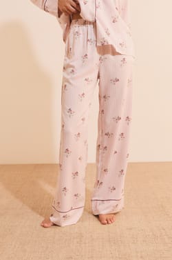 Pantalon de pyjama &agrave; motif fleuri;${refinementColor}