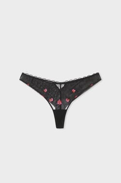 Embroidered detail tanga;${refinementColor}