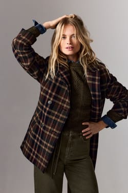 Abrigo medio largo con mezcla de lana;${refinementColor}