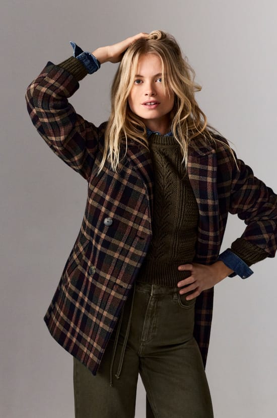 Manteau mi-long avec laine;${refinementColor}