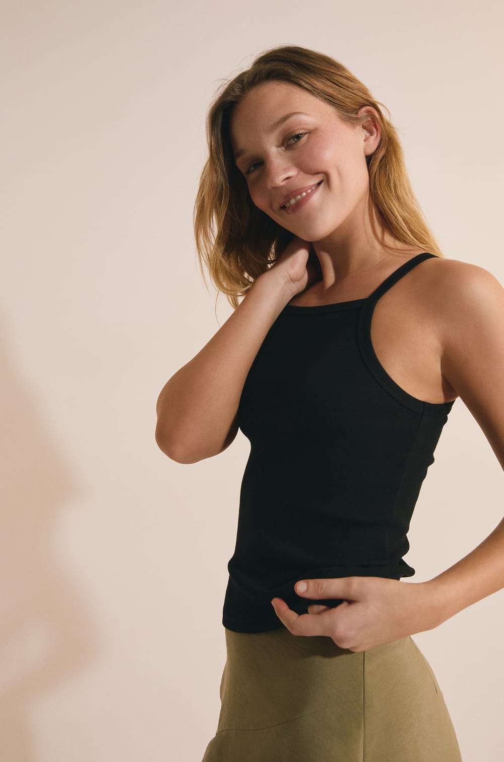 D&eacute;bardeur c&ocirc;tel&eacute; en coton;${refinementColor}