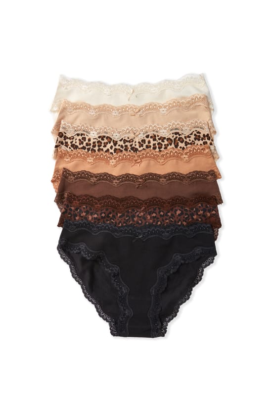 Lot de 7 culottes en coton;${refinementColor}