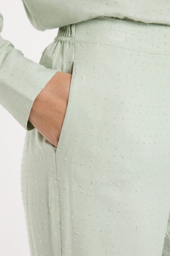 Pantalon de pyjama satin&eacute;;${refinementColor}