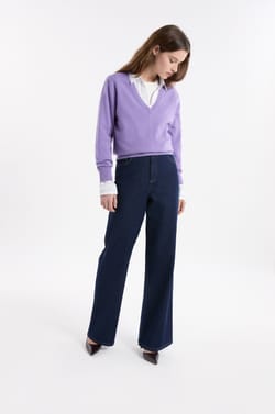 Straight-Leg Cotton Jeans;${refinementColor}