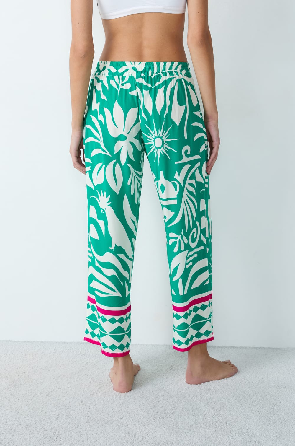 Bedruckte Pyjama-Hose;${refinementColor}