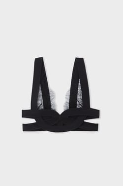 Soutien-gorge brassière bustier en dentelle;${refinementColor}