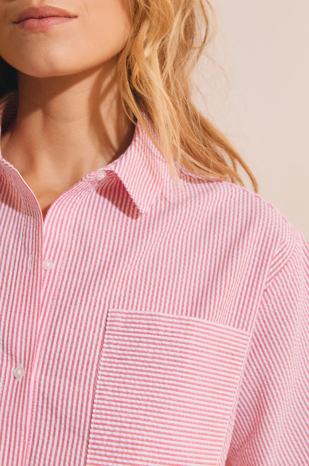 Pyjama Shirt with Cotton;${refinementColor}