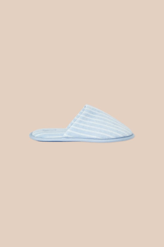 Striped Mules Slippers with Cotton;${refinementColor}