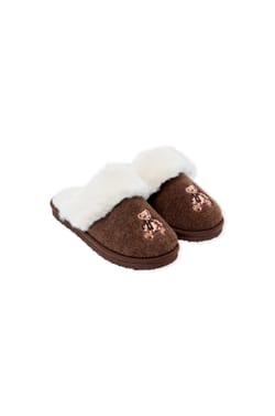 Chaussons mules avec motif ourson;${refinementColor}