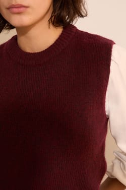Pull sans manches &agrave; col rond;${refinementColor}