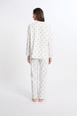 Ensemble de pyjama 2 pièces à motifs coeurs en coton;${refinementColor}