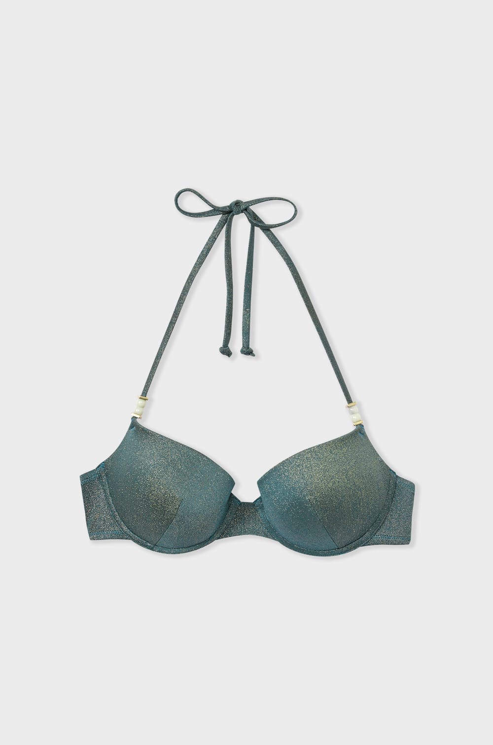 Top push-up de bikini brillante;${refinementColor}