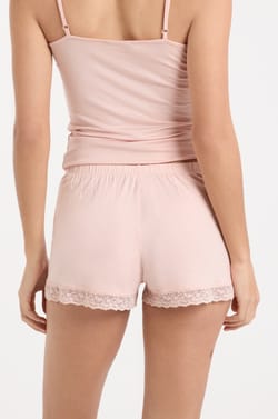 Short de pyjama avec d&eacute;tails dentelle;${refinementColor}