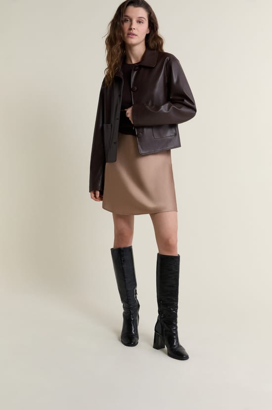 Veste courte en vinyle;${refinementColor}