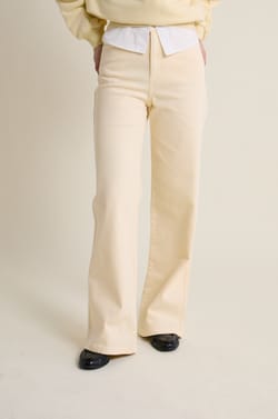 Pantalon droit taille haute;${refinementColor}