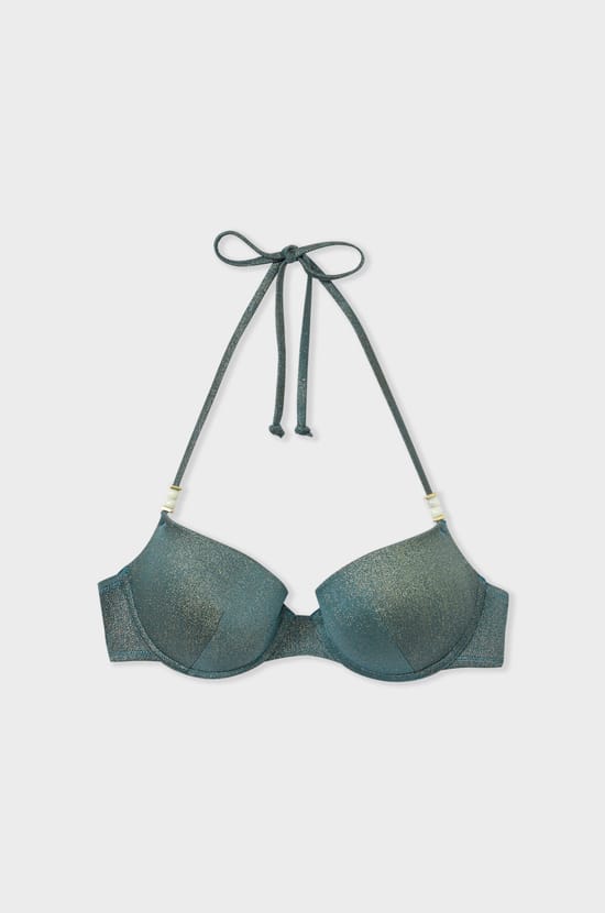 Glittery push-up bikini top;${refinementColor}