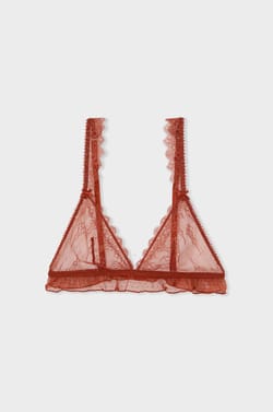 Soutien-gorge triangle en dentelle;${refinementColor}