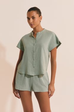 Chemise de pyjama en coton;${refinementColor}
