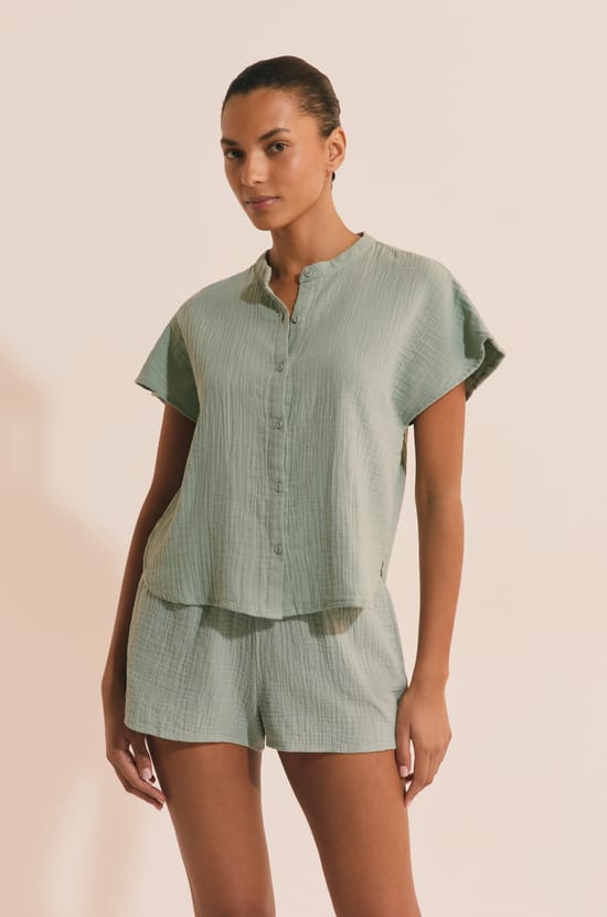 Chemise de pyjama en coton;${refinementColor}