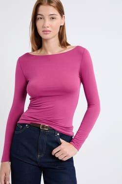 T-shirt thermique col bateau;${refinementColor}