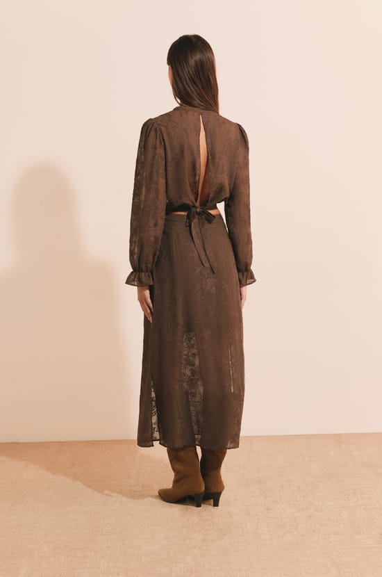 Jupe longue avec d&eacute;tails broderie;${refinementColor}