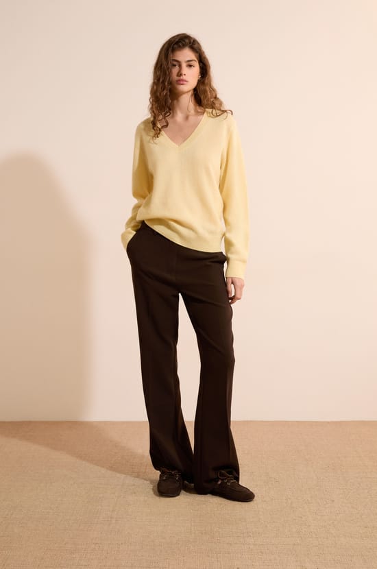 Pull col V 100% cachemire;${refinementColor}