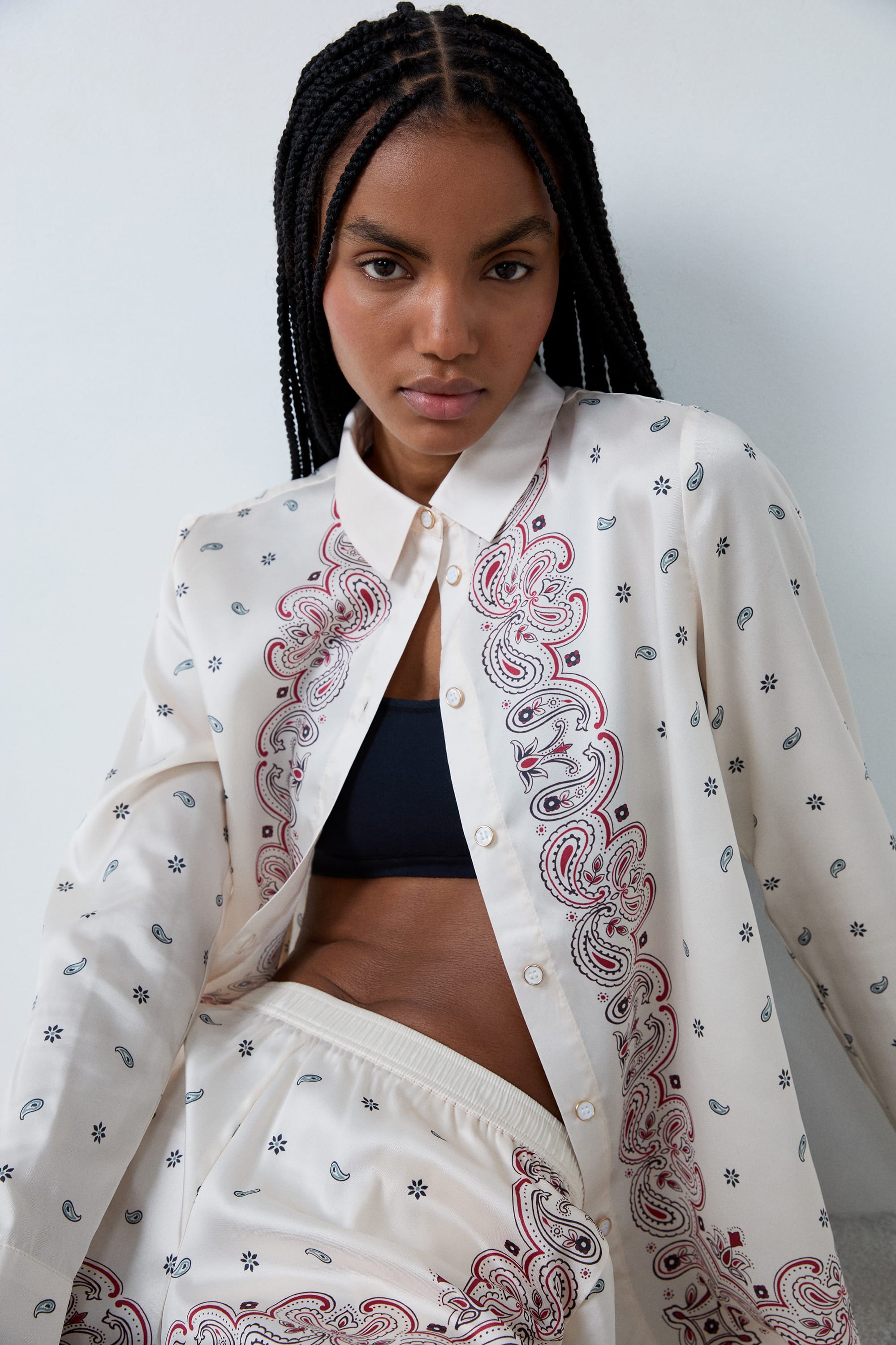 chemise de pyjama à motifs