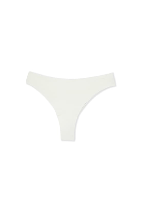 Tanga en coton sans coutures;${refinementColor}